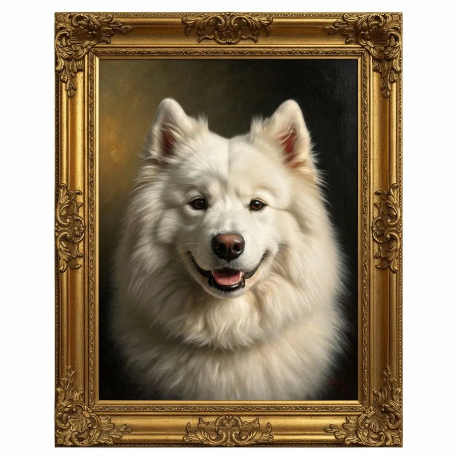 Samoyed memorial portrait