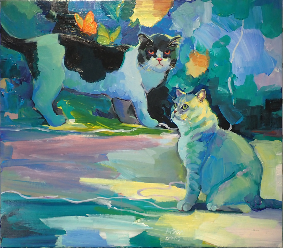 Contemporary Pet Portrait — A Lively Presence
