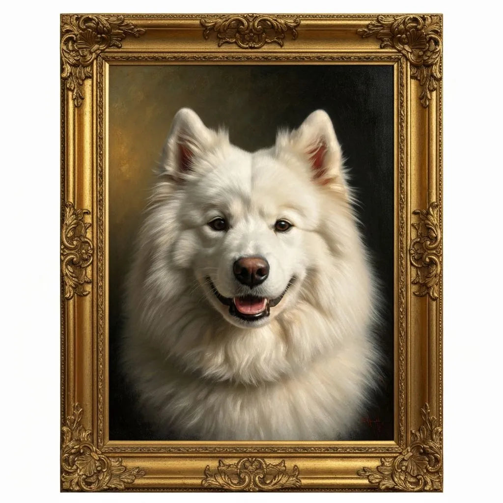 Samoyed memorial portrait