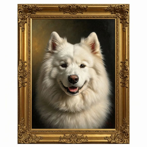 Samoyed memorial portrait